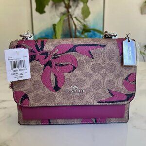 New°COACH Klare Crossbody Bag In Signature Canvas & Leather